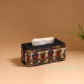 Natural dyed handpainted kalamkari tissue box 47