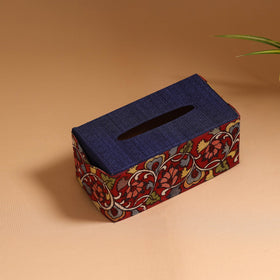 Natural dyed handpainted kalamkari tissue box 49