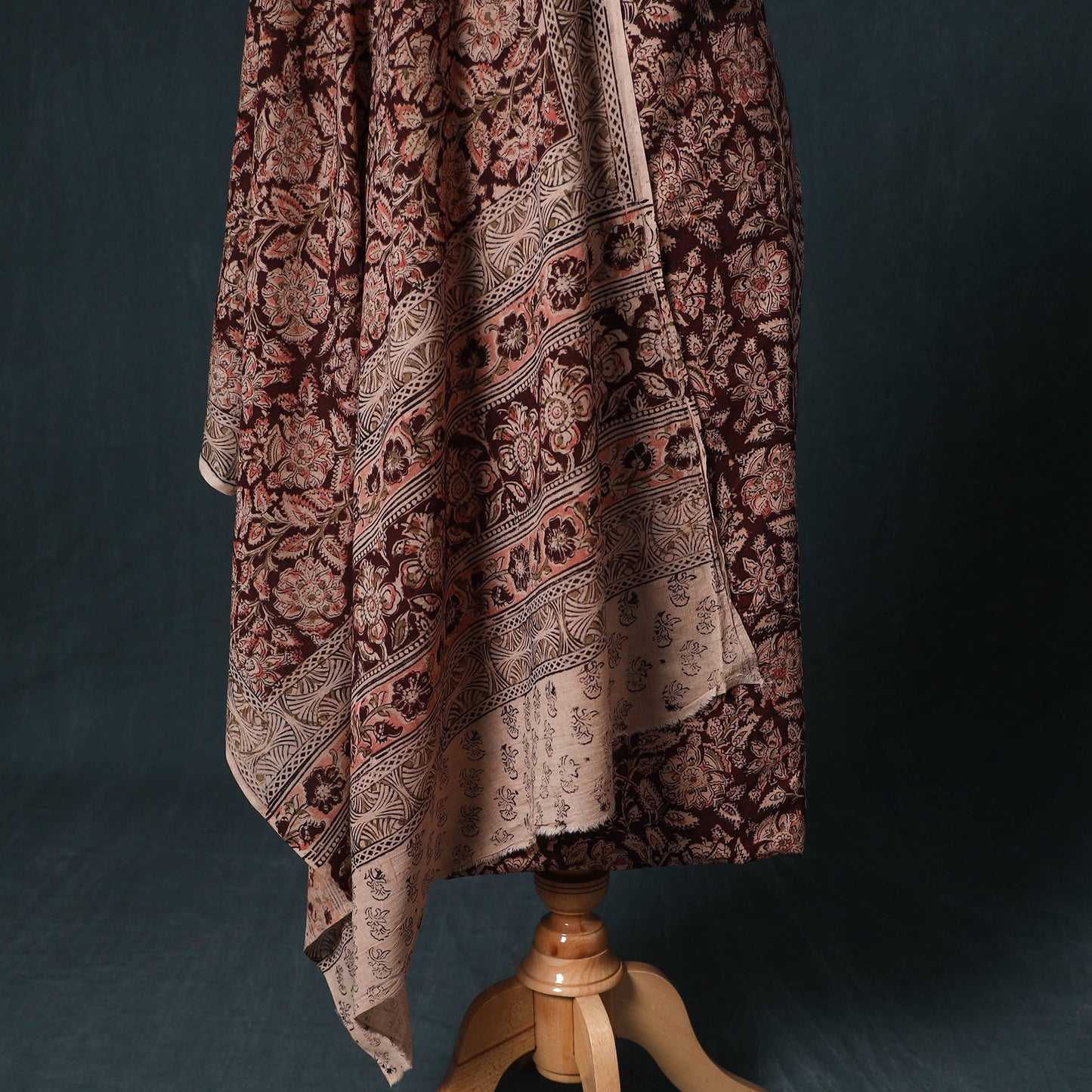 Natural dyed kalamkari hand block print cotton 2pc