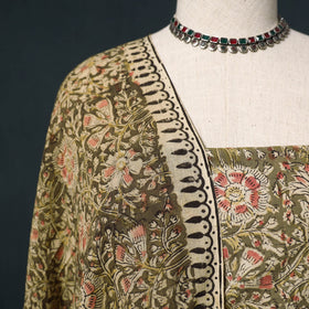 Natural dyed kalamkari hand block print cotton 2pc
