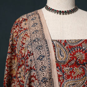 Natural dyed kalamkari hand block print cotton 2pc