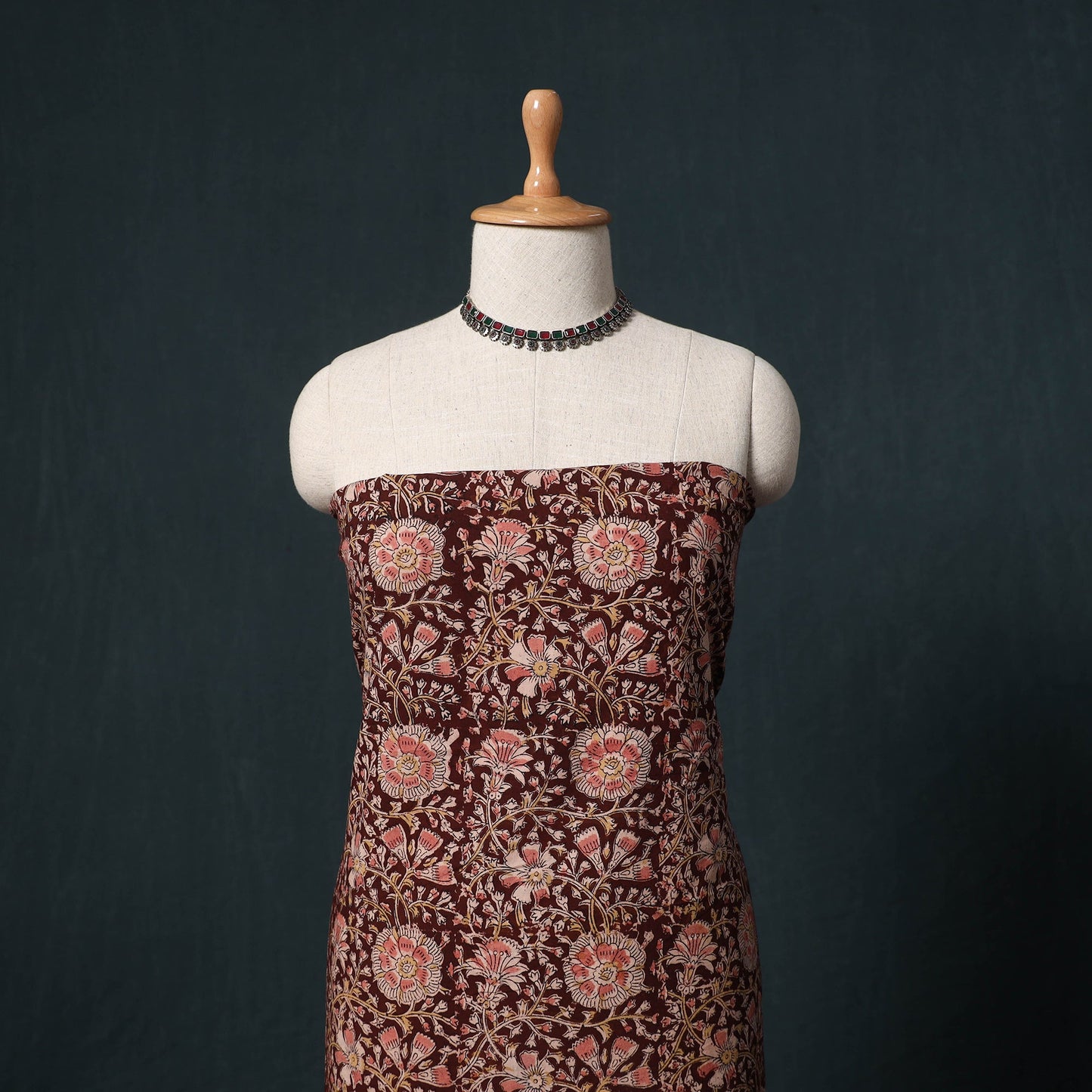Natural dyed kalamkari hand block print cotton 2pc