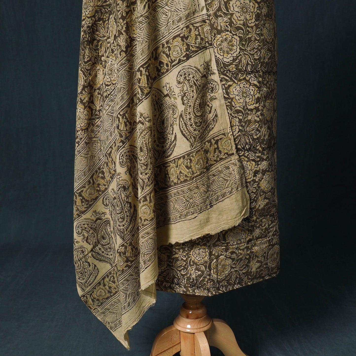 Natural dyed kalamkari hand block print cotton 2pc