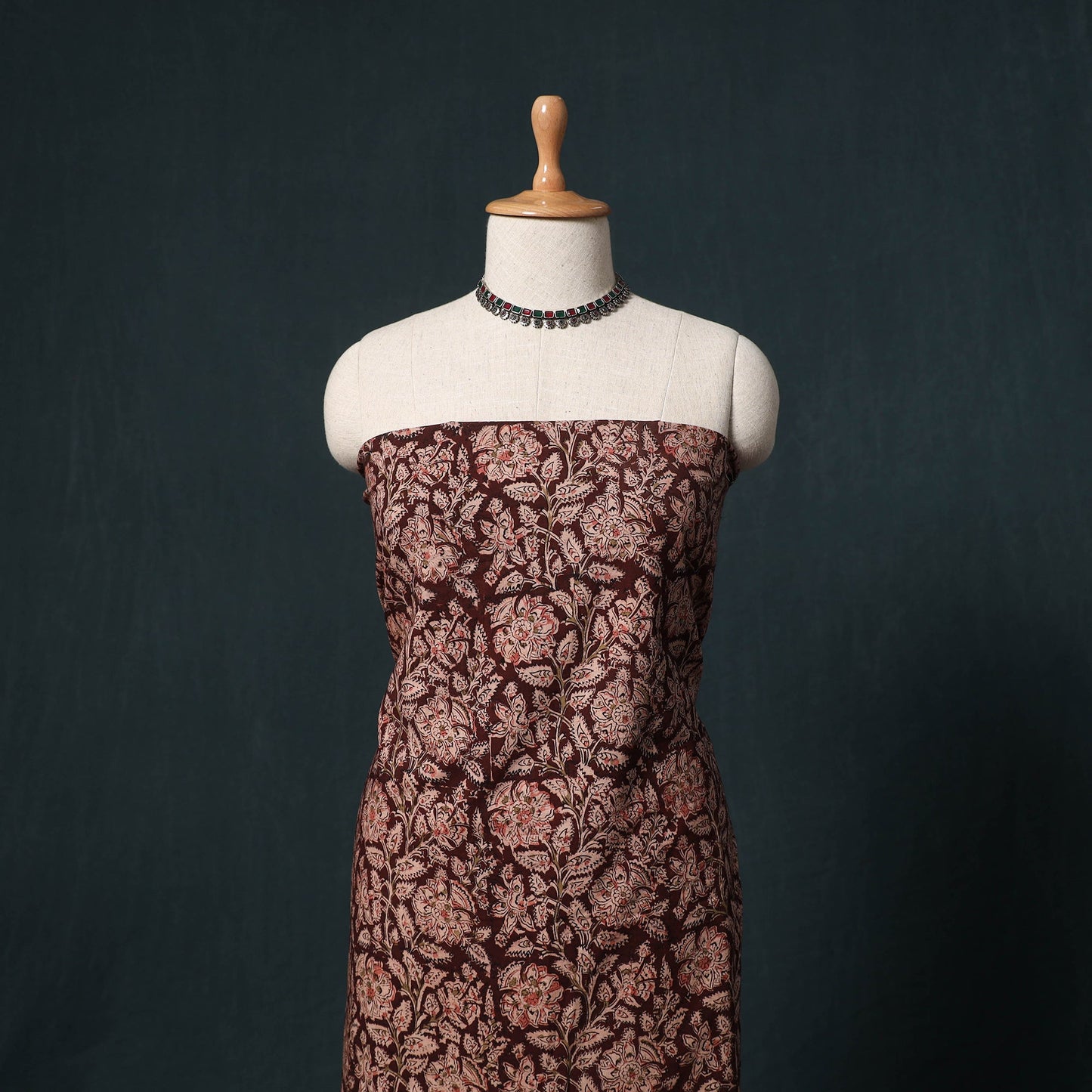 Natural dyed kalamkari hand block print cotton 2pc