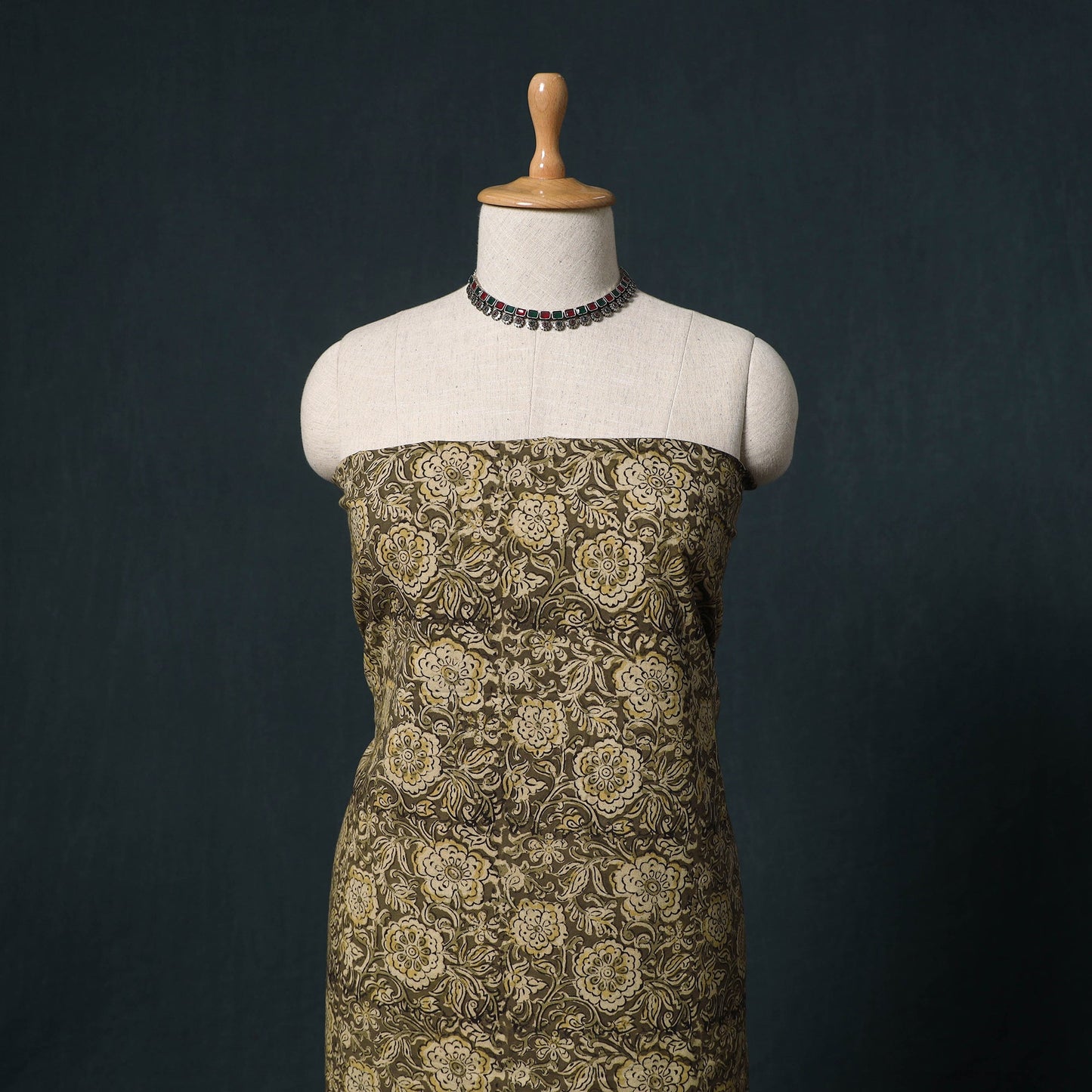 Natural dyed kalamkari hand block print cotton 2pc