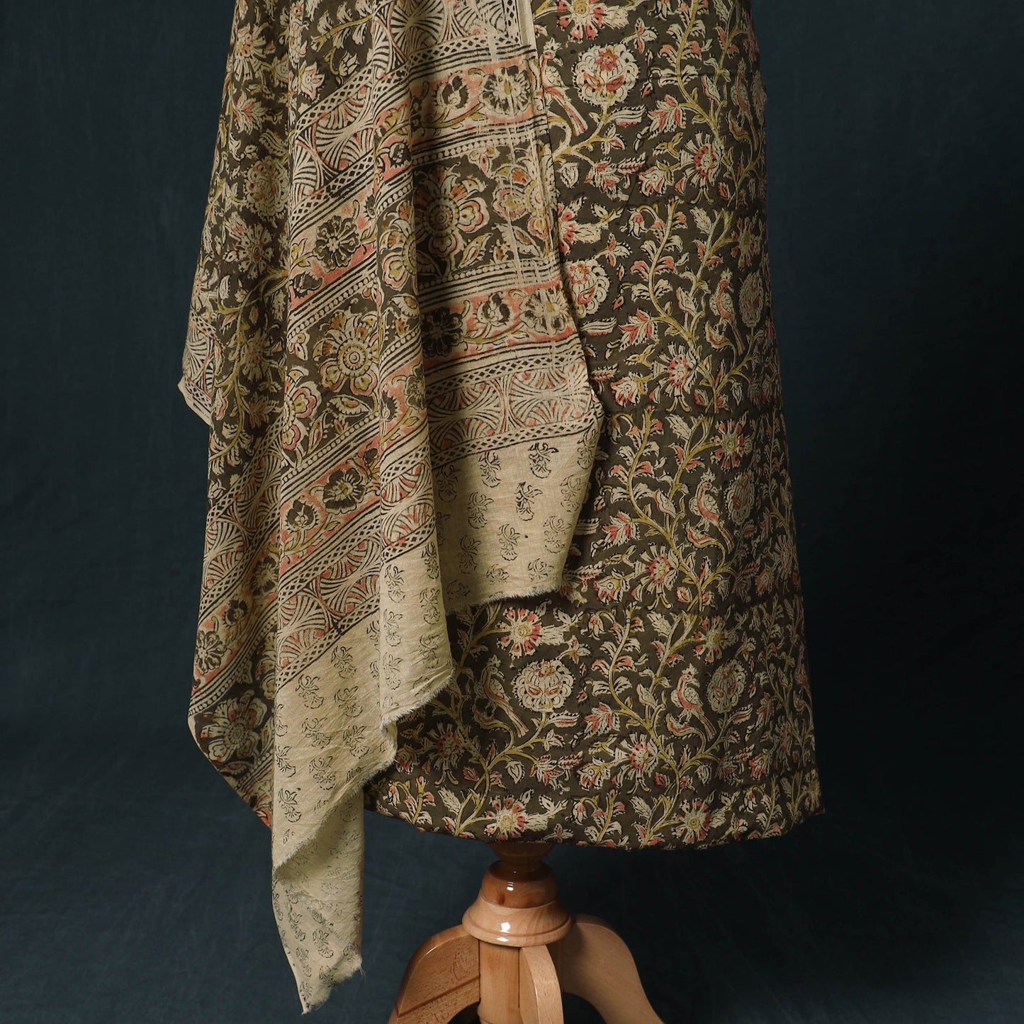 Natural dyed kalamkari hand block print cotton 2pc