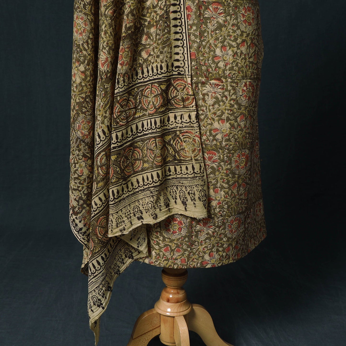 Natural dyed kalamkari hand block print cotton 2pc