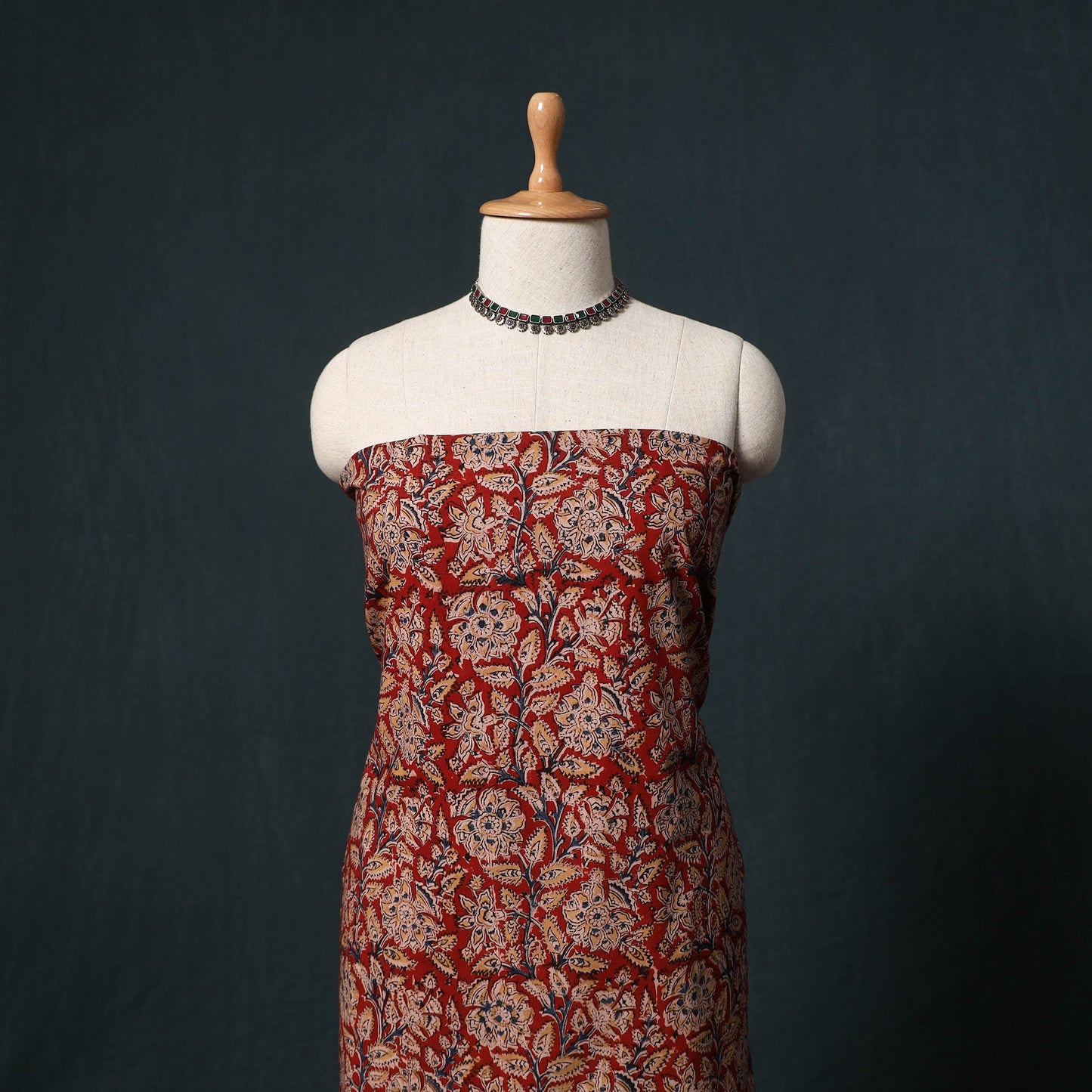 Natural dyed kalamkari hand block print cotton 2pc