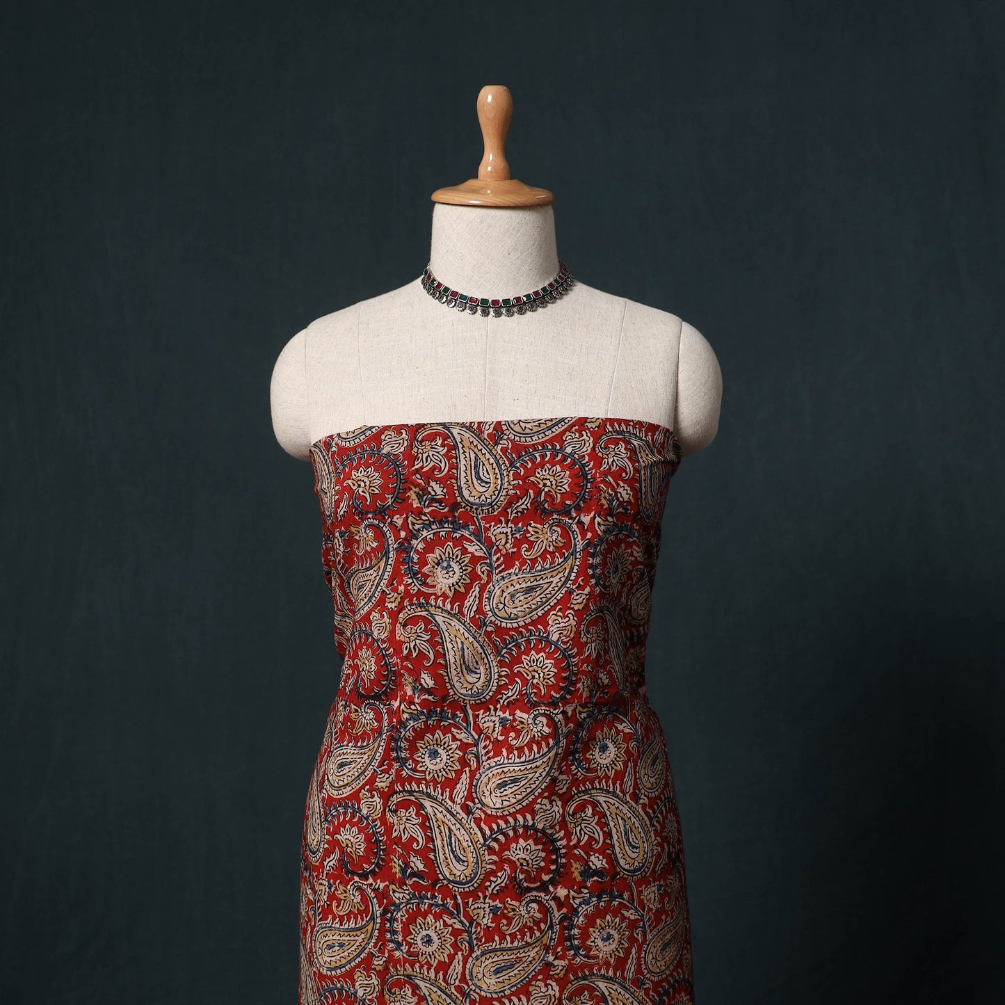 Natural dyed kalamkari hand block print cotton 2pc