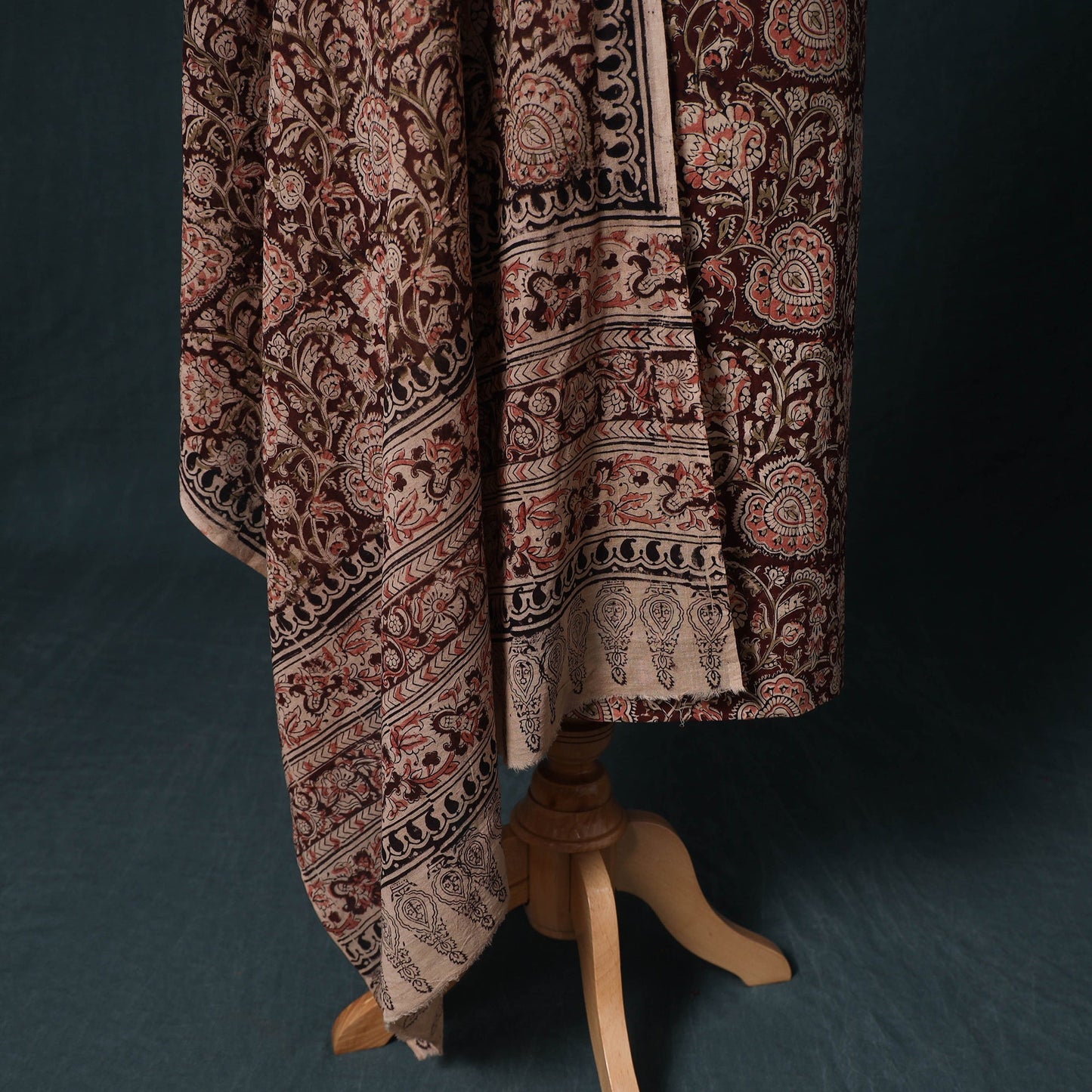 Natural dyed kalamkari hand block print cotton 2pc