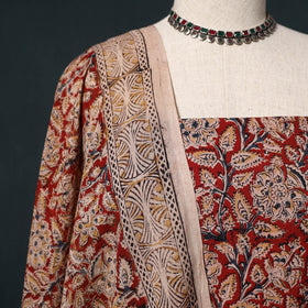 Natural dyed kalamkari hand block print cotton 2pc