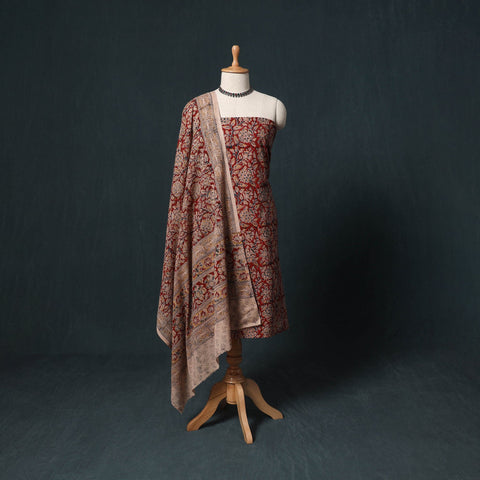 Natural dyed kalamkari hand block print cotton 2pc