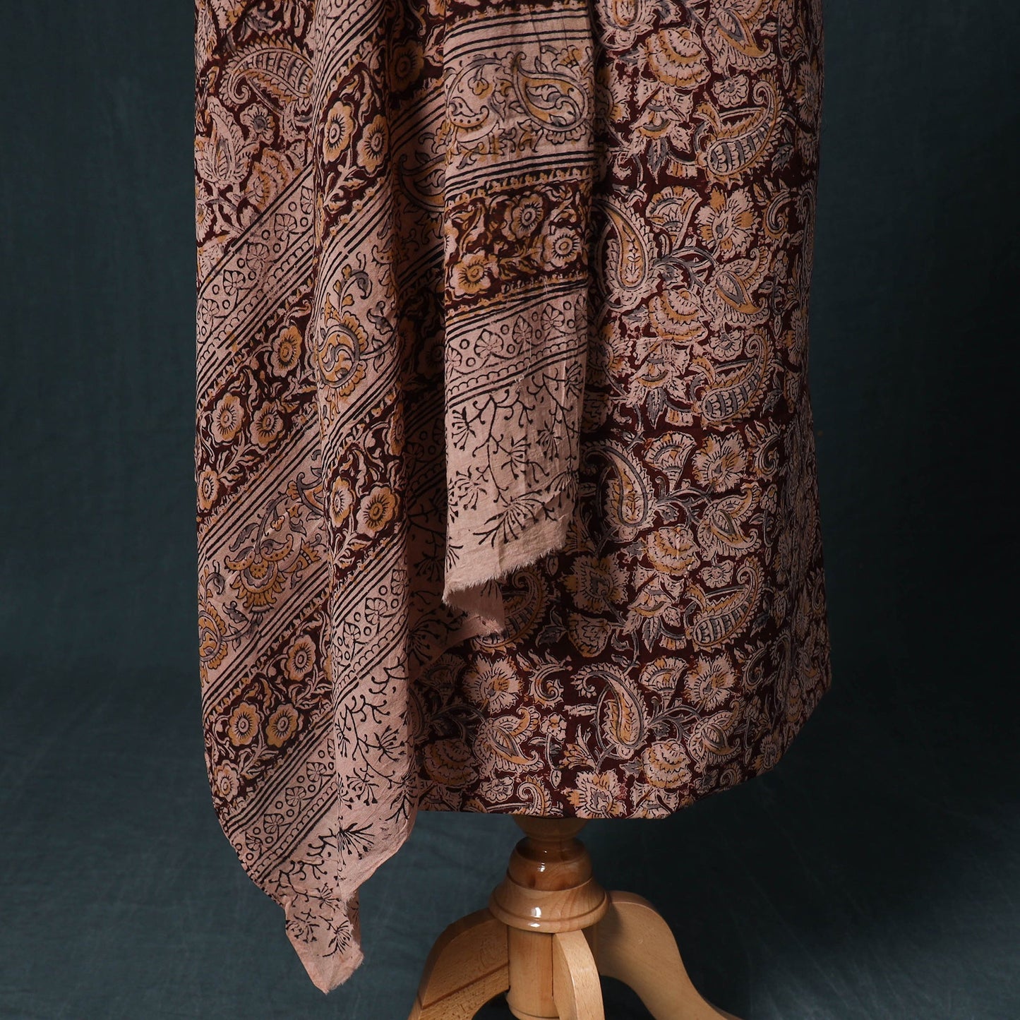 Natural dyed kalamkari hand block print cotton 2pc