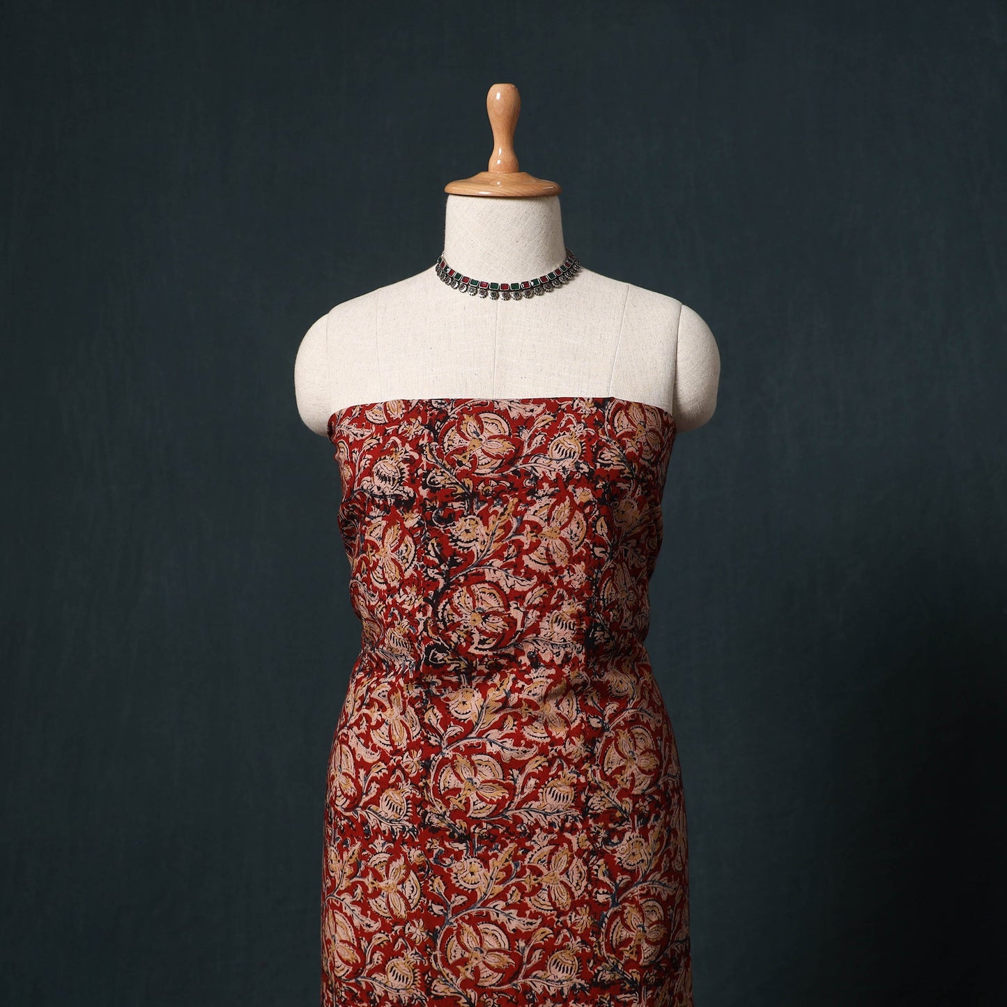 Natural dyed kalamkari hand block print cotton 2pc