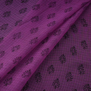 Natural dyed kota doria cotton hand bagh fabric 15