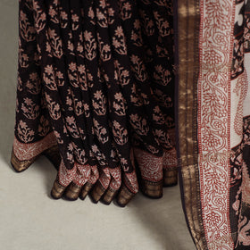 Natural Dyed Maheshwari Silk Bagh Print Saree