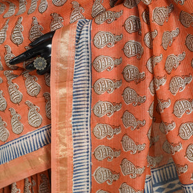 Natural Dyed Maheshwari Silk Bagh Print Saree