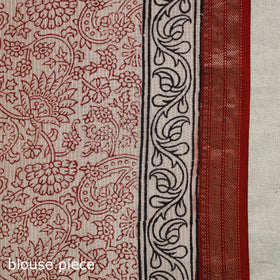 Natural Dyed Maheshwari Silk Bagh Print Saree