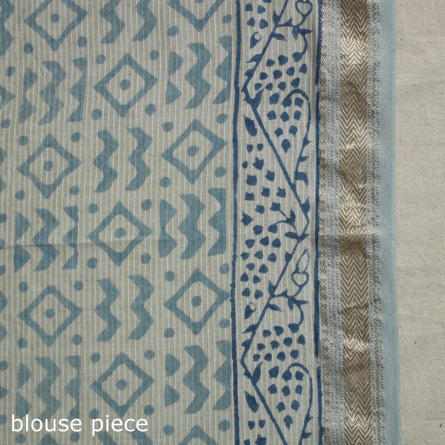 Natural Dyed Maheshwari Silk Bagh Print Saree