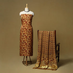 Natural dyed modal silk bagru 2pc unstitched dress material