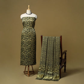 Natural dyed modal silk bagru 2pc unstitched dress material