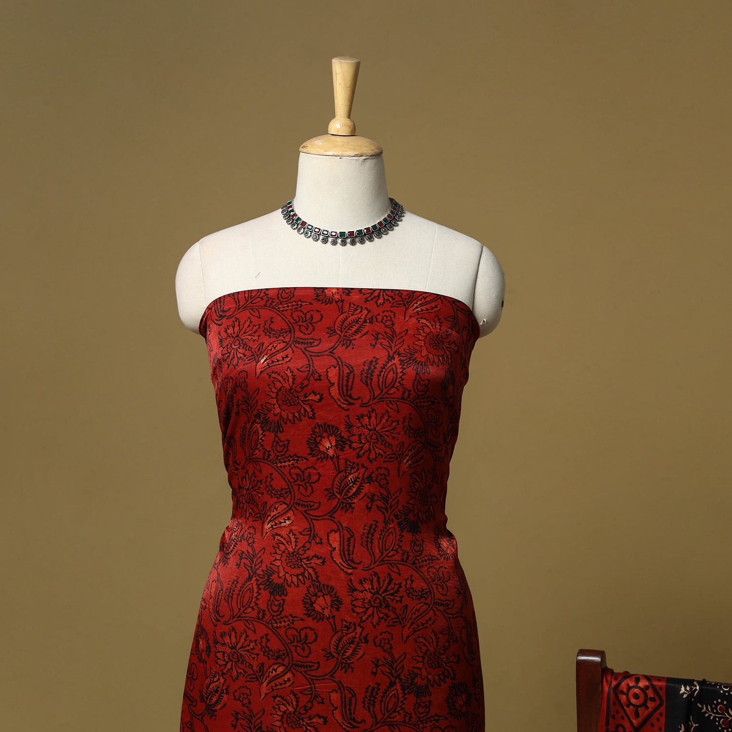 Natural dyed modal silk bagru 2pc unstitched dress material