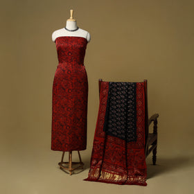 Natural dyed modal silk bagru 2pc unstitched dress material