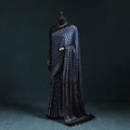 Natural dyed modal silk kutch hand block print ajrakh saree