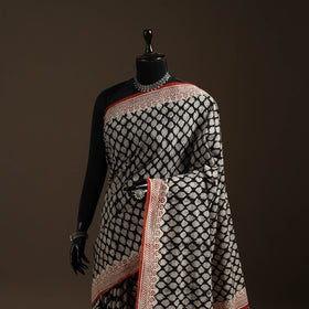 Natural dyed mul cotton hand bagru saree 10 - handcrafted