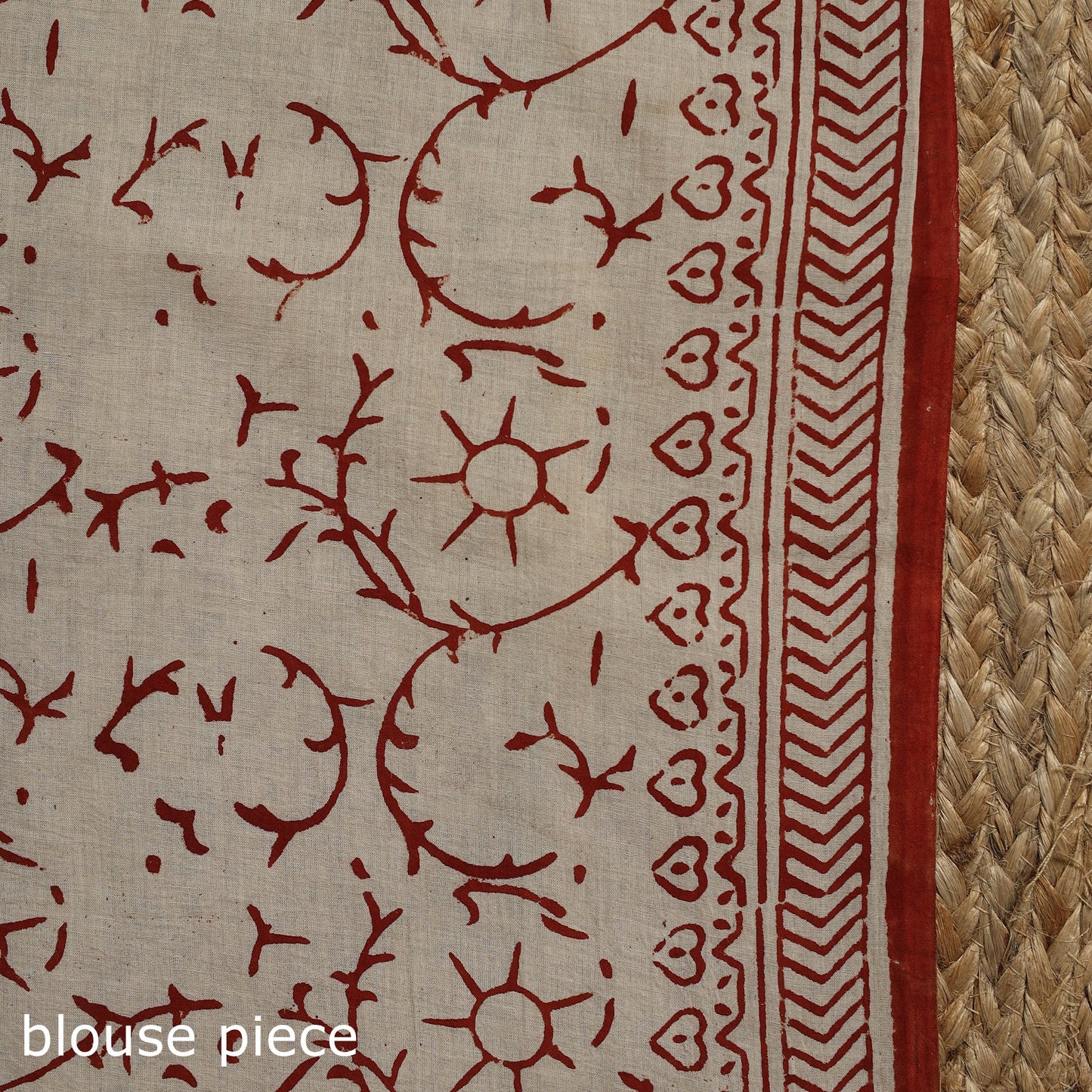 Natural dyed mul cotton hand bagru saree 10 - handcrafted