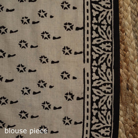 Natural dyed mul cotton hand bagru saree 11 - handcrafted