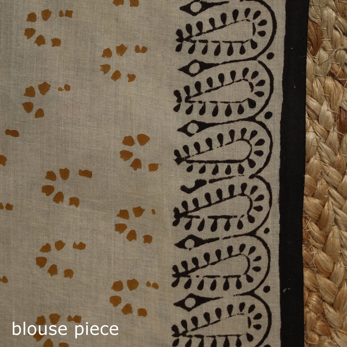 Natural dyed mul cotton hand bagru saree 13 - handcrafted