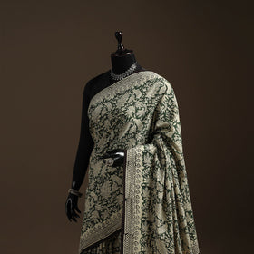 Natural dyed mul cotton hand bagru saree 14 - handcrafted