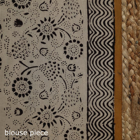 Natural dyed mul cotton hand bagru saree 15 - handcrafted