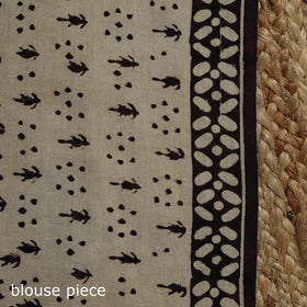 Natural dyed mul cotton hand bagru saree 19 - handcrafted