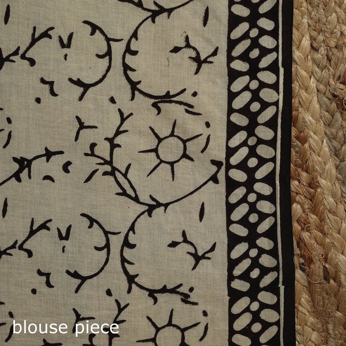 Natural dyed mul cotton hand bagru saree 20 - handcrafted