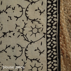 Natural dyed mul cotton hand bagru saree 20 - handcrafted