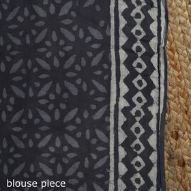 Natural dyed mul cotton hand bagru saree 29 - handcrafted