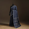 Natural dyed mul cotton indigo hand bagru saree 21