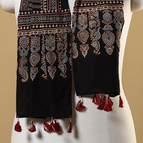 Natural Dyed Block Print Mul Cotton Ajrakh Stole