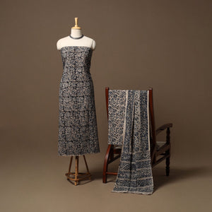 Natural dyed pedana kalamkari cotton 3pc unstitched dress