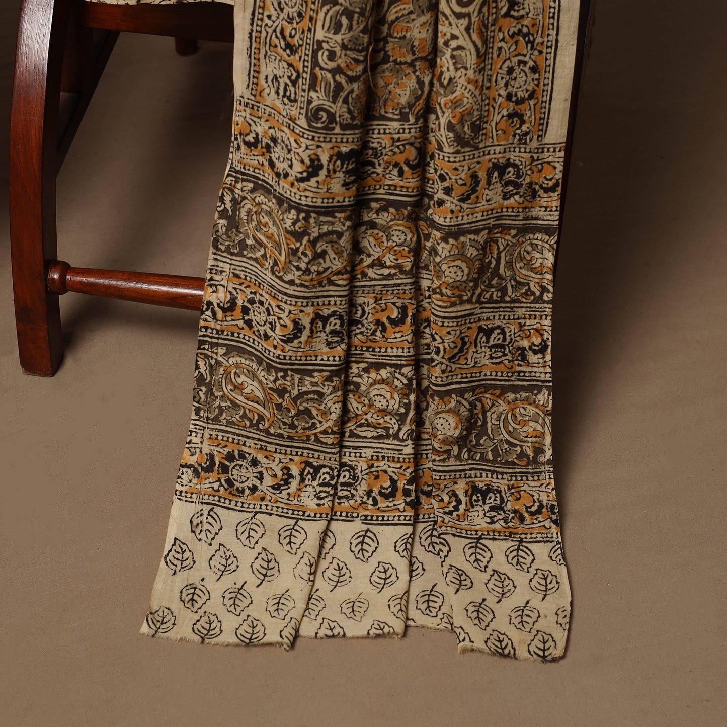 Natural dyed pedana kalamkari cotton 3pc unstitched dress