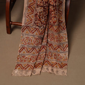 Natural dyed pedana kalamkari cotton 3pc unstitched dress