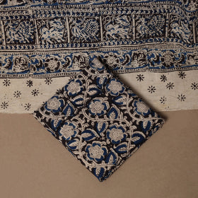 Natural dyed pedana kalamkari cotton 3pc unstitched dress