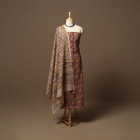 Natural dyed pedana kalamkari cotton 3pc unstitched dress