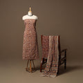 Natural dyed pedana kalamkari cotton 3pc unstitched dress