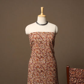 Natural dyed pedana kalamkari cotton 3pc unstitched dress