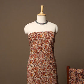 Natural dyed pedana kalamkari cotton 3pc unstitched dress