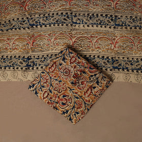 Natural dyed pedana kalamkari cotton 3pc unstitched dress