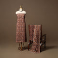 Natural dyed pedana kalamkari cotton 3pc unstitched dress